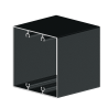 Profil pied 105x105 Gris anthracite L6100mm  - 1