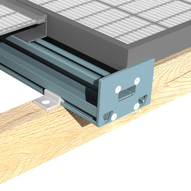 Chevron intermédiaire Toiture solaire HEKILI sur abri de jardin