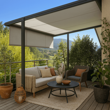 Store pergola toile rétractable LURRA
