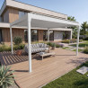 Pergola bioclimatique îlot DUNIA blanche