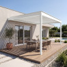 Pergola à la mes perpendiculaires DUNIA blanche