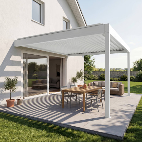 Pergola bioclimatique SAMA lames parallèles - Blanc