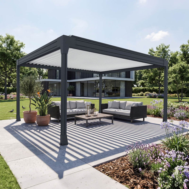 Pergola bioclimatique îlot SAMA coloris mixte