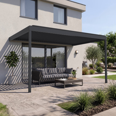 Pergola bioclimatique perpendiculaire SAMA gris