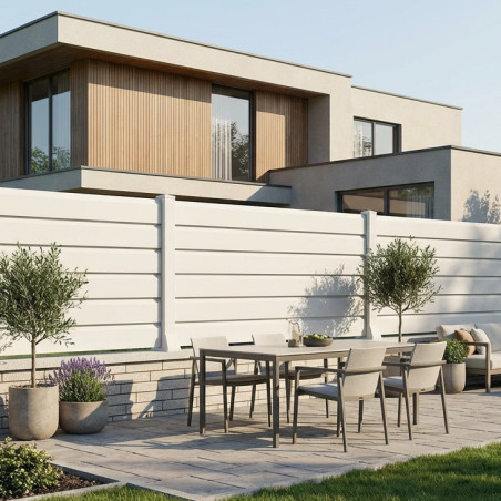 Clôture 75 lames brise-vue en alu - 4