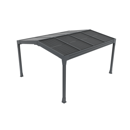 Carport solaire autoporté HIVA OA 2 pentes
