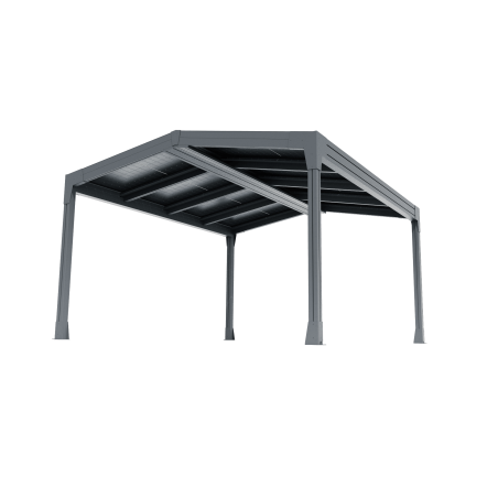 Carport solaire autoporté HIVA OA 2 pentes